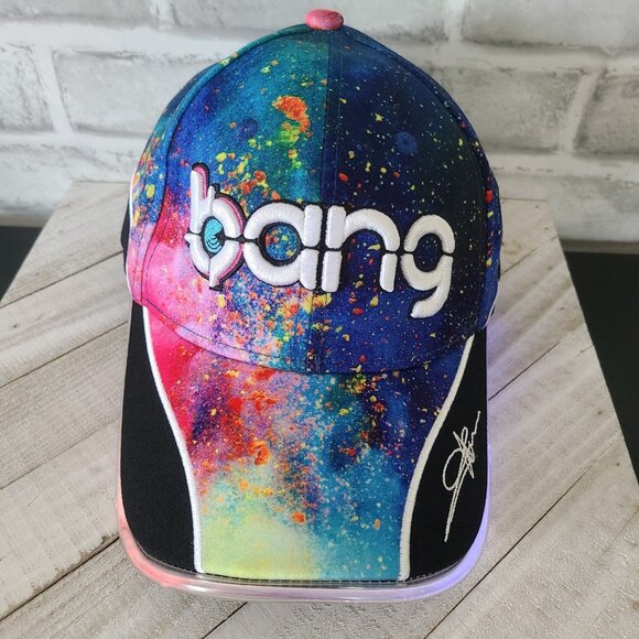 Bang Energy Drink Neon Light Up Hat Cap Multicolored Splatter SnapBack - Picture 11 of 12